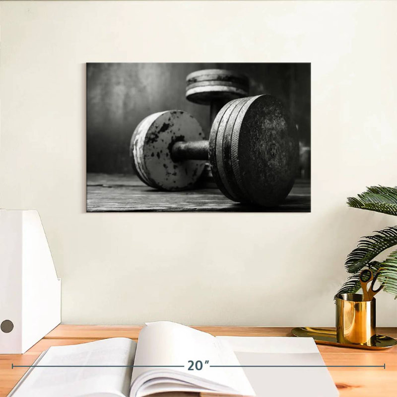 Old school dumbbells Sireci, H 8 po x l 12 po