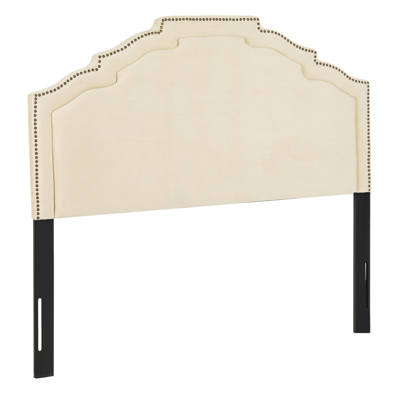 Upholstered Headboard, Queen, Velvet Buckwheat