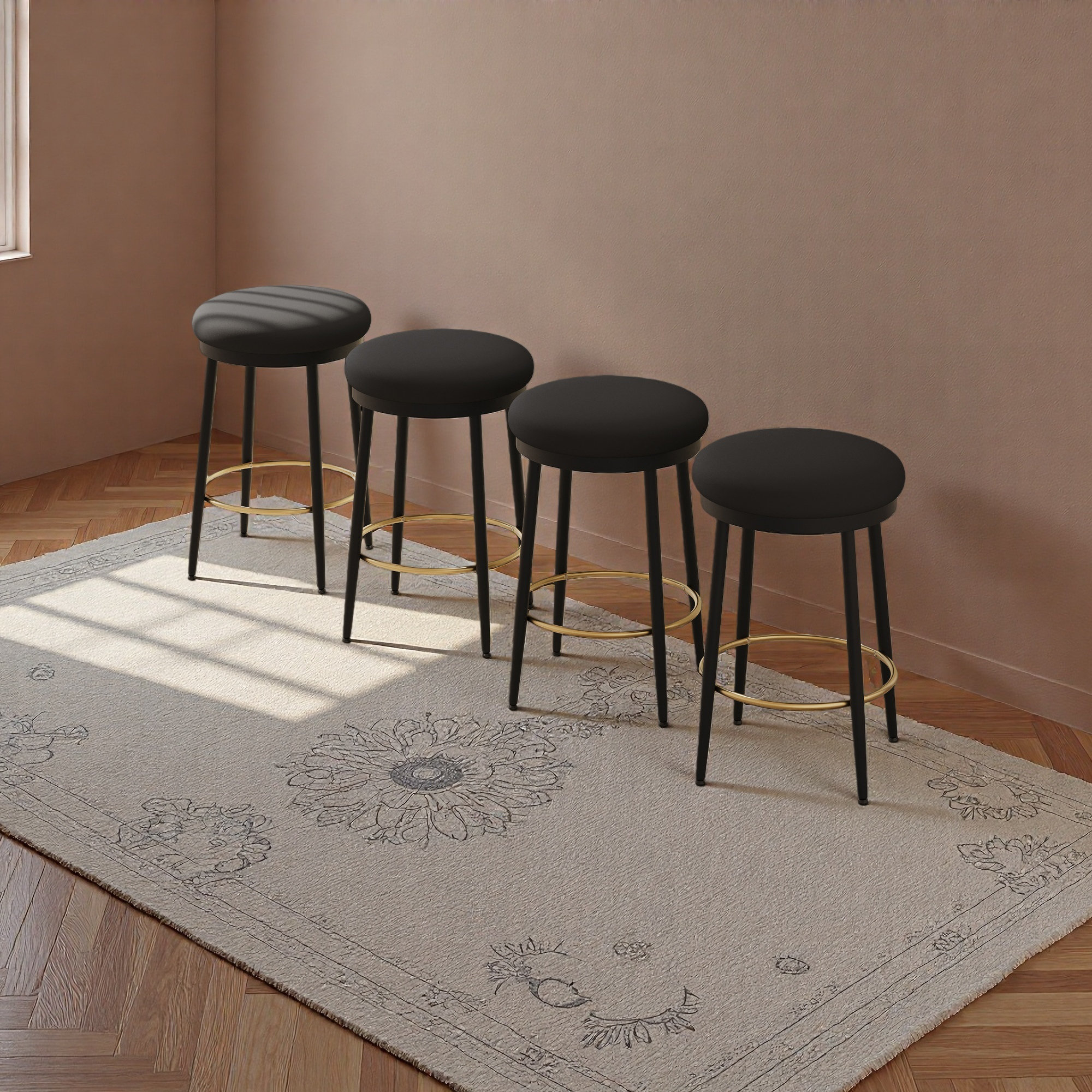 Corrigan Studio® 24.75'' Modern Counter Stools Set Of 4,Counter Stools ...
