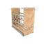Rangement coulissant en bois pour cuisson avec fermeture en douceur