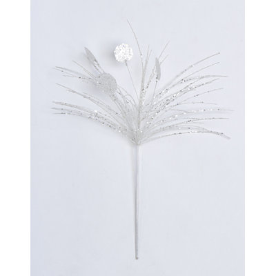 18" Artificial Glitter Lunaria Holiday Spray
