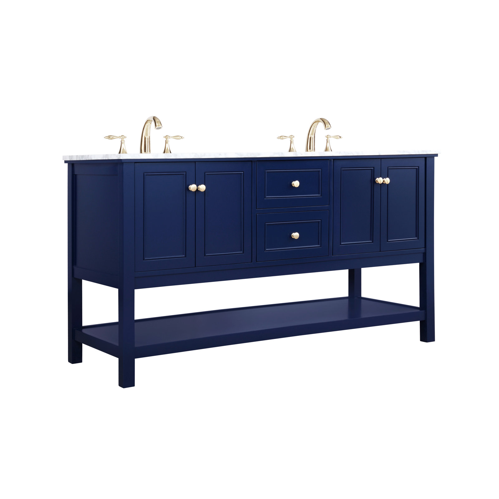 Bonsai 60'' Double Bathroom Vanity, Blue