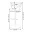Chaise d'appoint grise à dossier rembourré (lot de 4)-1153430574
