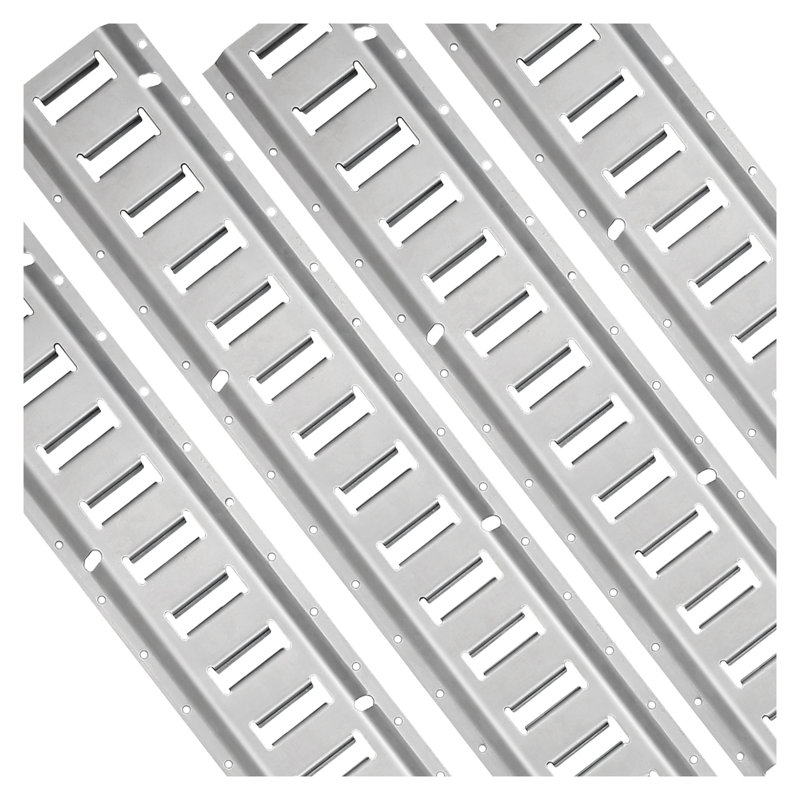 Ensemble de rail de fixation robuste 24 pièces avec ancrages et sangles O-Ring - Système de contrôle de la cargaison en acier de 5 pi pour les remorques, les fourgonnettes et le garage