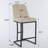 Set Of 2,Modern Upholstered Bar Stool With Button-Tufted Backrest, Counter Height Chair With Sturdy Metal Frame, Comfortable Padded Seat For Kitchen, Bar, Or Dining Room-280634354