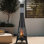 Foyer d'extérieur au bois 20 po avec grille grillagée et manteau de cheminée Chiminea
