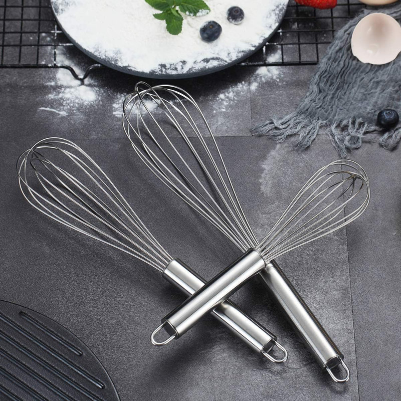 Set of 3 Stainless Steel Balloon Wire Whisks