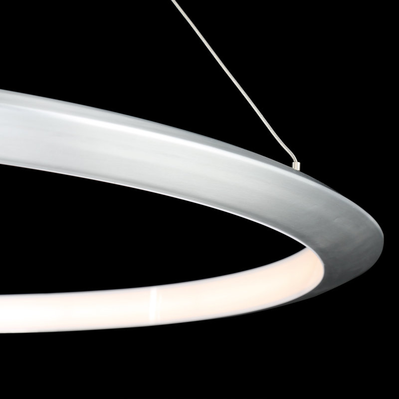 Brushed Aluminum 48'' Round LED Pendant Light