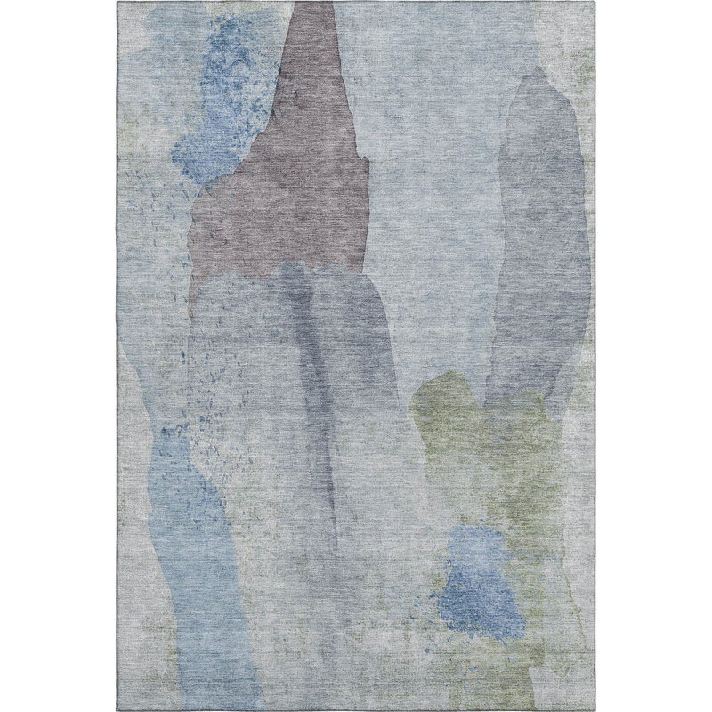 Tapis abstrait lavable à la machine Premium Mouton, Rectangle 10 pi x 14 pi