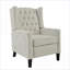 Fauteuils inclinables pour le salon, fauteuil inclinable à oreilles avec table d'appoint pliable et amp; Ports USB | Polyester beige | Cadre en bois massif-623706675