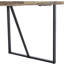 Table de salle à manger moderne et rétro, 4 chaises en polyuréthane noir, pieds en métal, plateau en bois texturé, coussins incurvés, pieds coulissants, siège de style luxueux facile à assembler avec chaises, plateau rectangulaire, à assembler-612012618-612012621