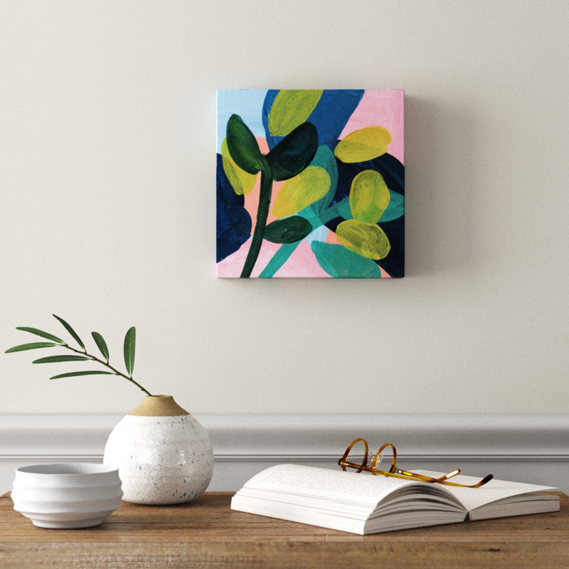 « mai branches ii », peinture, H 10 po x l 10 po x P 1,5 po, Toile tendue