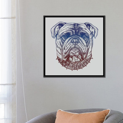 « bouledogue de petits pouces », impression sur toile