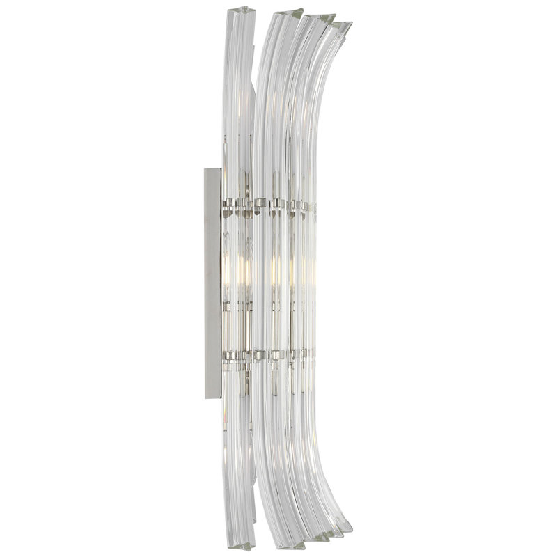 AERIN Rhine 21" Sconce with Crystal, Polished Nickel