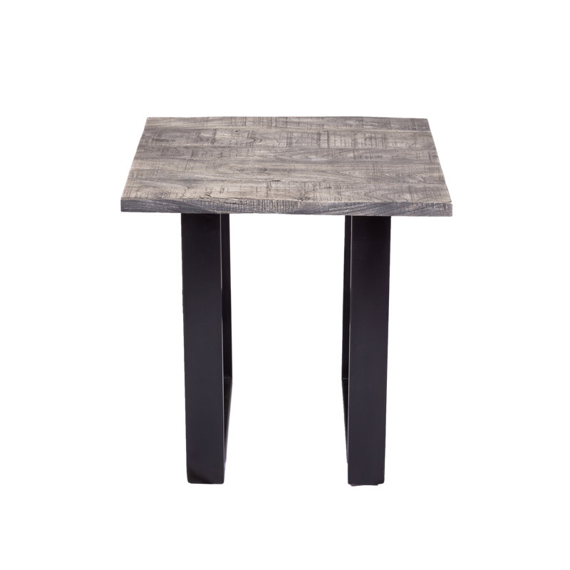 Pineview Solid Wood Top End Table, Grey