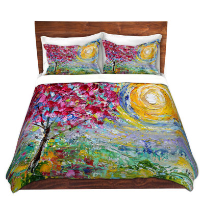 Ensemble de housse de couette en microfibre DiaNoche par Karen Tarlton - Spring Sunrise