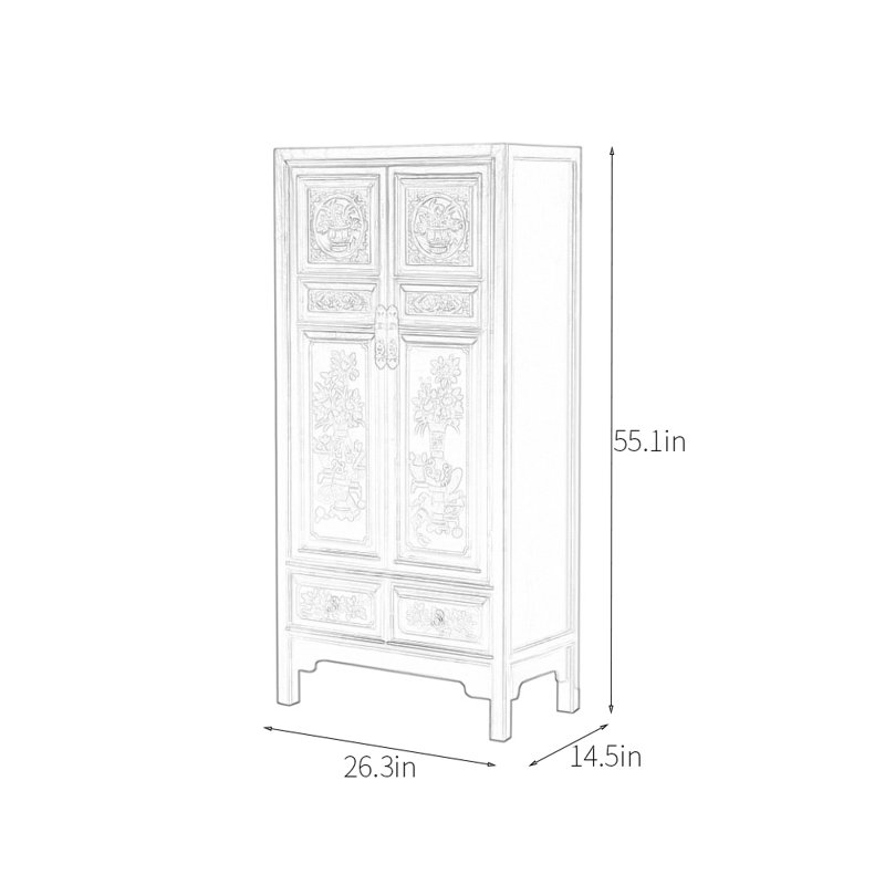 Armoire d'appoint Ming And Qing Classical Porch Cabinets