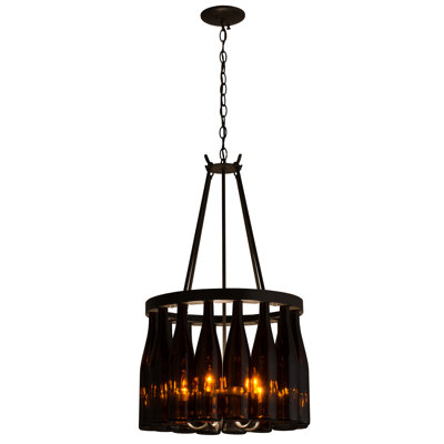 Luminaire suspendu tambour 5 lumières unique Grunwald