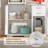 40'' Sideboard Buffet Cabinet Modern Kitchen Storage Organizer w/ 2 Drawers White-574939037