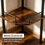 3-Tier Rustic Corner Storage Rack – Freestanding Corner Bookshelf & Display Shelf for Kitchen, Living Room-137453118
