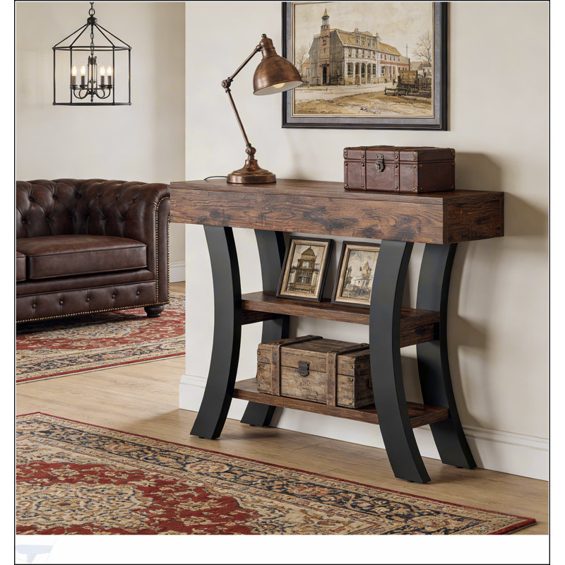Table d'entrée élégante et incurvée avec une conception stable, parfaite pour un décor moderne et une utilisation efficace de l'espace