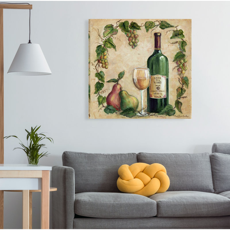 « casa del vino », peinture, H 16 po x l 16 po x P 1,5 po, Toile tendue