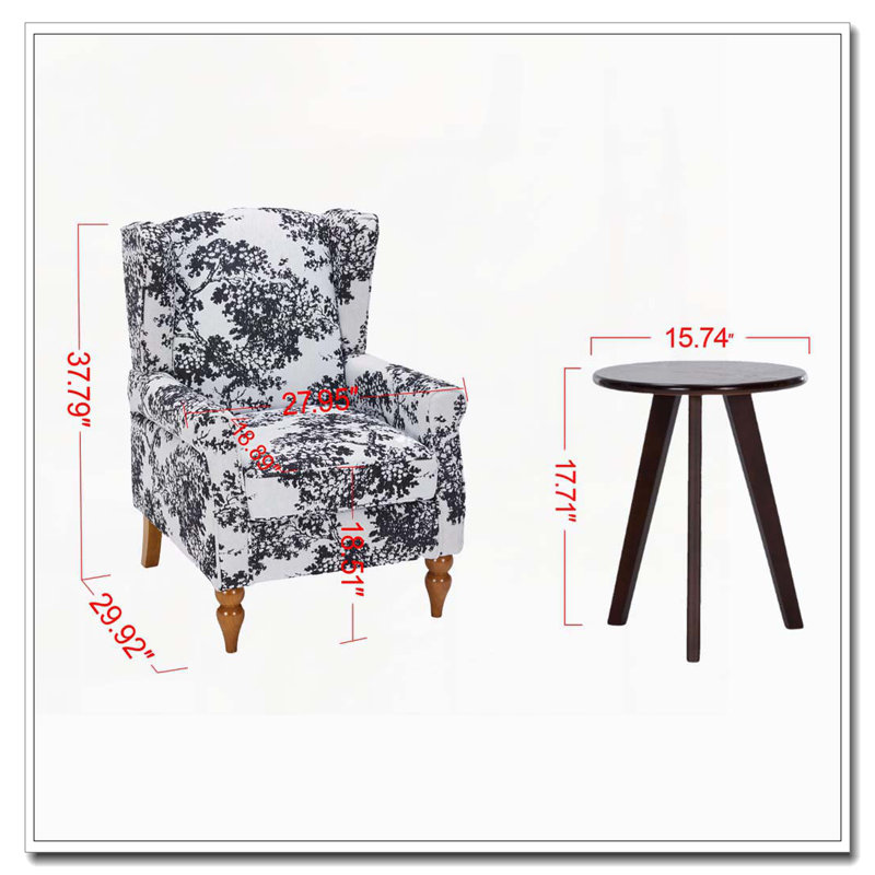 Fauteuil d'appoint à dossier haut
