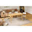 Table basse Transformer, table 2 en 1, table de salle à manger extensible, bois naturel, hauteur variable