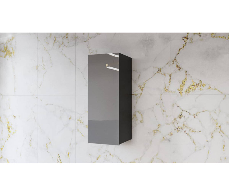 Helio Display Cabinet, Grey Glass