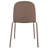 Annunziata Dining Chairs - Modern Stackable Plastic Chairs with Chrome Metal Legs & Solid Back - Set of 4 Kitchen & Dining Room Chairs, Brown-323394009