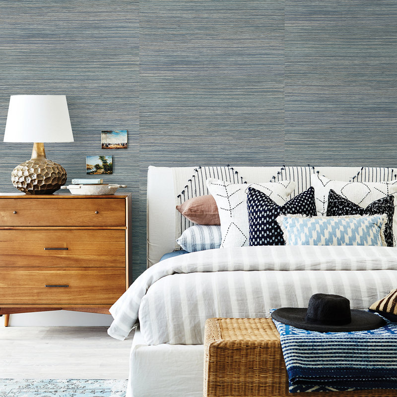 Madison Wood & Shiplap Grass Cloth Wallpaper Roll