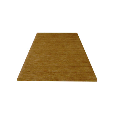 Hoyer Hand Knotted Tribal 2x4 Wool Area Rug in Gold
