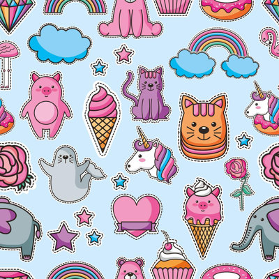 Childlike Stickers Peel & Stick Wallpaper N010176