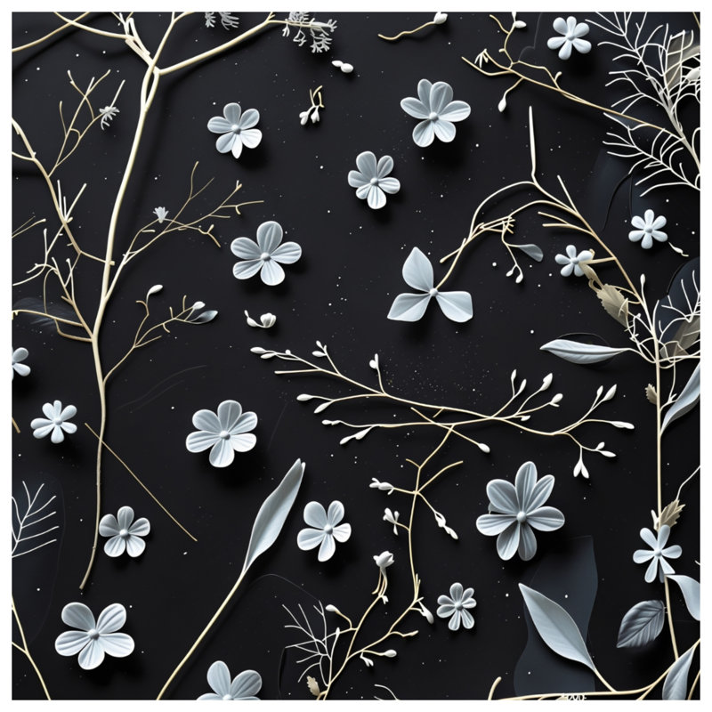 Tapis de bain floral, L 24 po x L 17 po