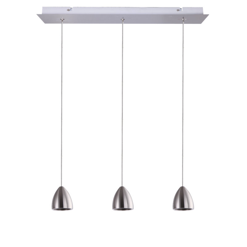 Atherton 3 - Light Kitchen Island Pendant, Nickel
