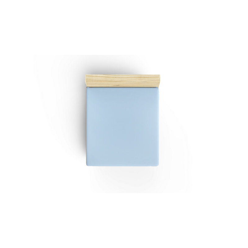 Drap-housse 100% coton Maez, Grand, Gris clair