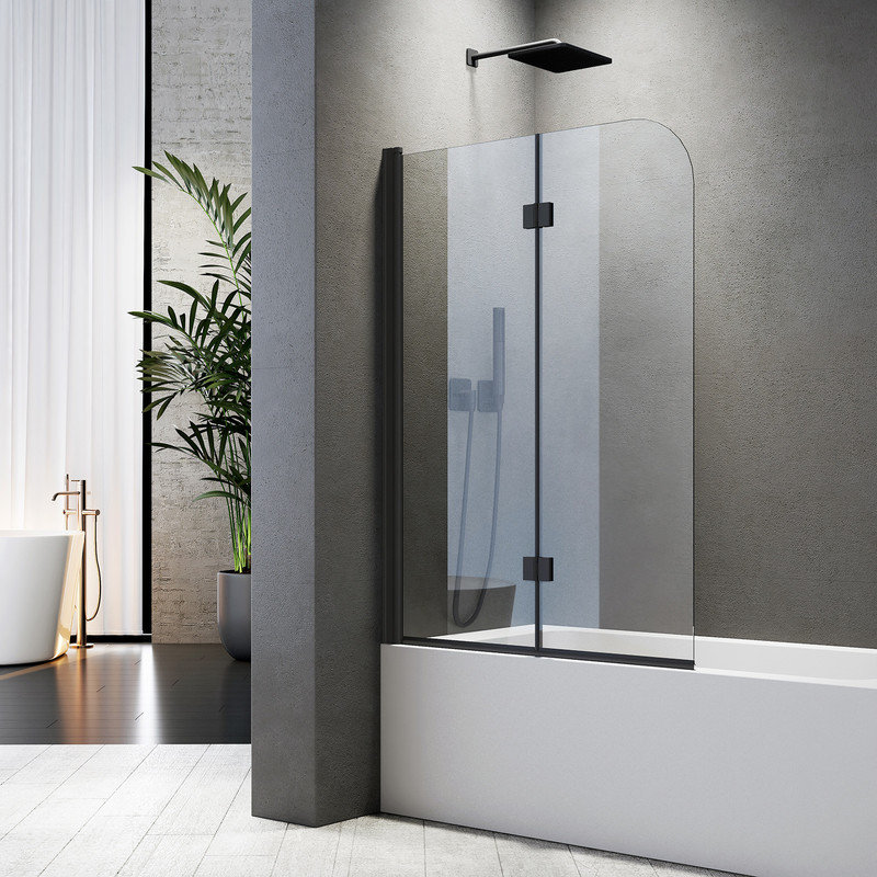 42'' - W x 55'' H Folding / Bi-Fold Door Frameless Tub Door with