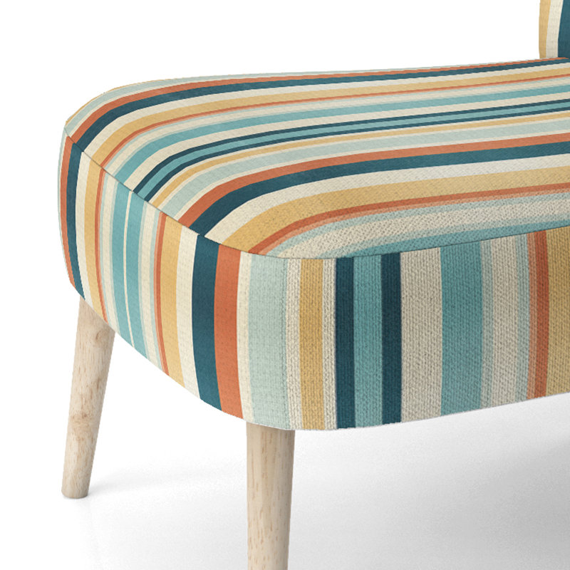 Chaise d'appoint rembourrée Nomadic, Orange/Teal