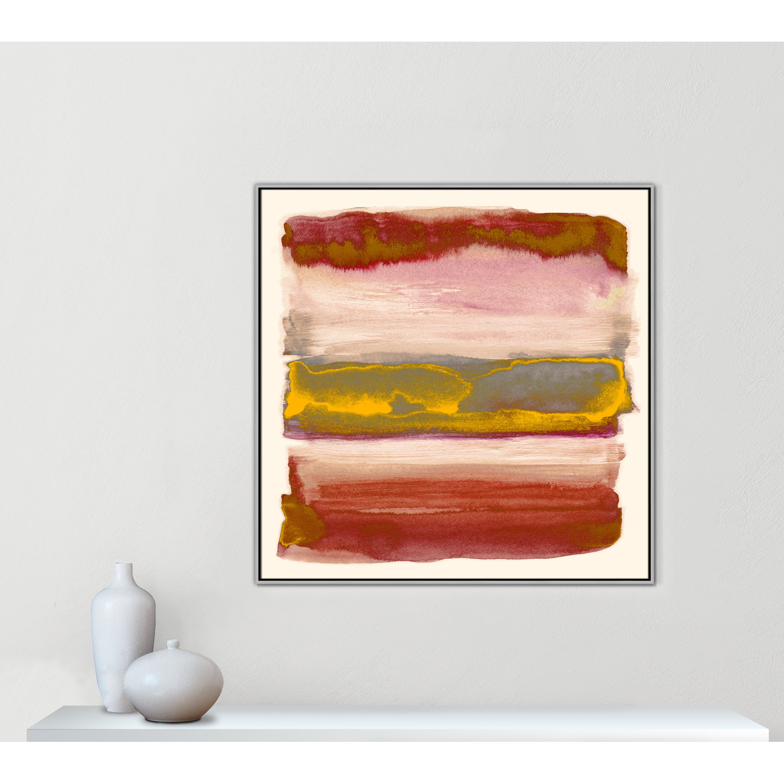 Yellow Sky II Print by Nan, Silver, 46.5" H x 46.5" W