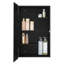 Ebou Designs Chouhan blanc, miroir biseauté et tablettes réglables pour la salle de bain, encastré ou en surface.-277795514-277795527-278887085