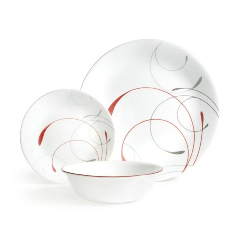 Killough 12 Piece Ceramic Dinnerware Set - Service for 3