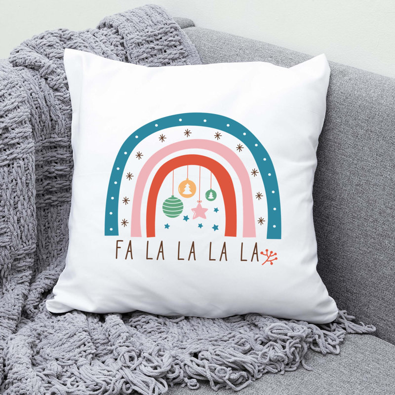 ChristmasRainbow-06 Reversible Throw Pillow, 16" x 16"