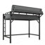 Structure de lit simple de taille mezzanine avec tablettes de rangement et panneau perforé, lit mezzanine en métal avec ports USB et lumières DEL, sécuritaire et robuste