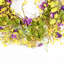 26" Artificial Farmhouse Twig Blossoms Cluster Greenery Mini Eucalyptus Wildflower Pansy Spring Summer Wreath For Front Door