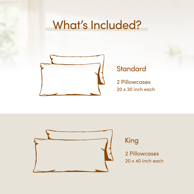 100% Cotton 250TC Percale Crisp & Breathable Pillowcase Set, Sage, King Pillowcase