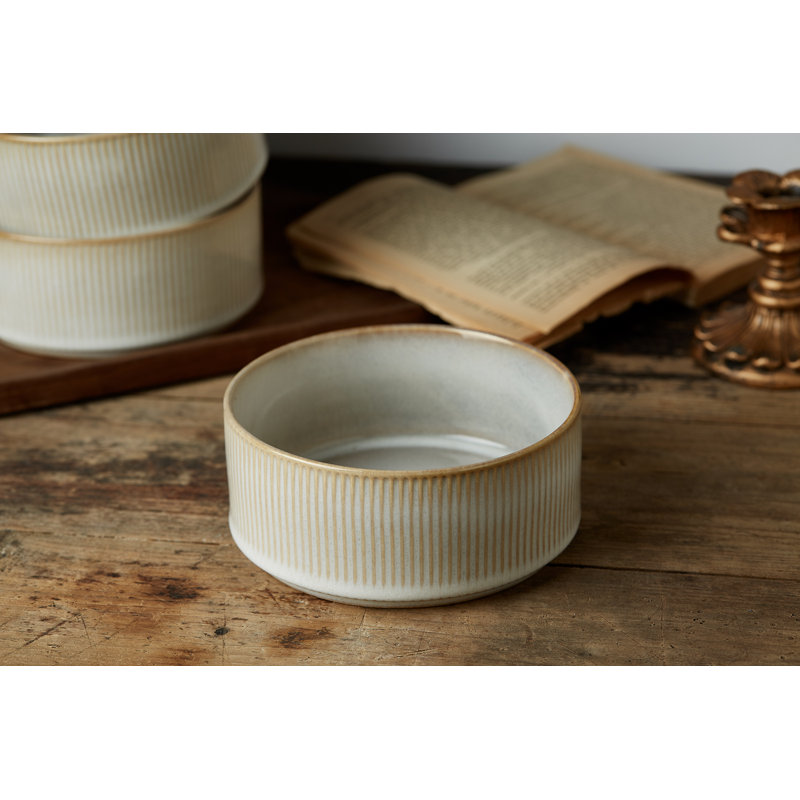 Stoneware Dinnerware Set 18 Piece - Service for 6, Cappuccino White