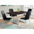 60" Rectangular Dining Table In Brown Laminate - Metal Legs, Modern Look For Kitchen & Area Contemporary Spacious And Stylish
