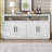 Bondie 63.01'' Glass Top Console Table