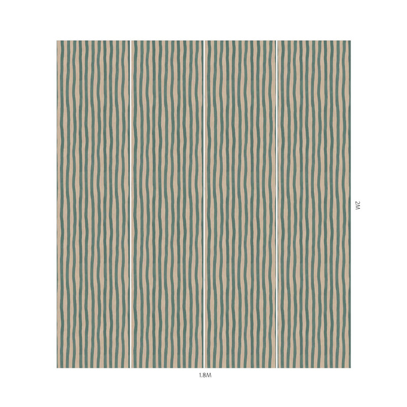 Artist's Stripe Wallpaper, Euphorbia/Alabaster