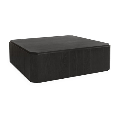 Table basse carrée Hayden, chêne ébène